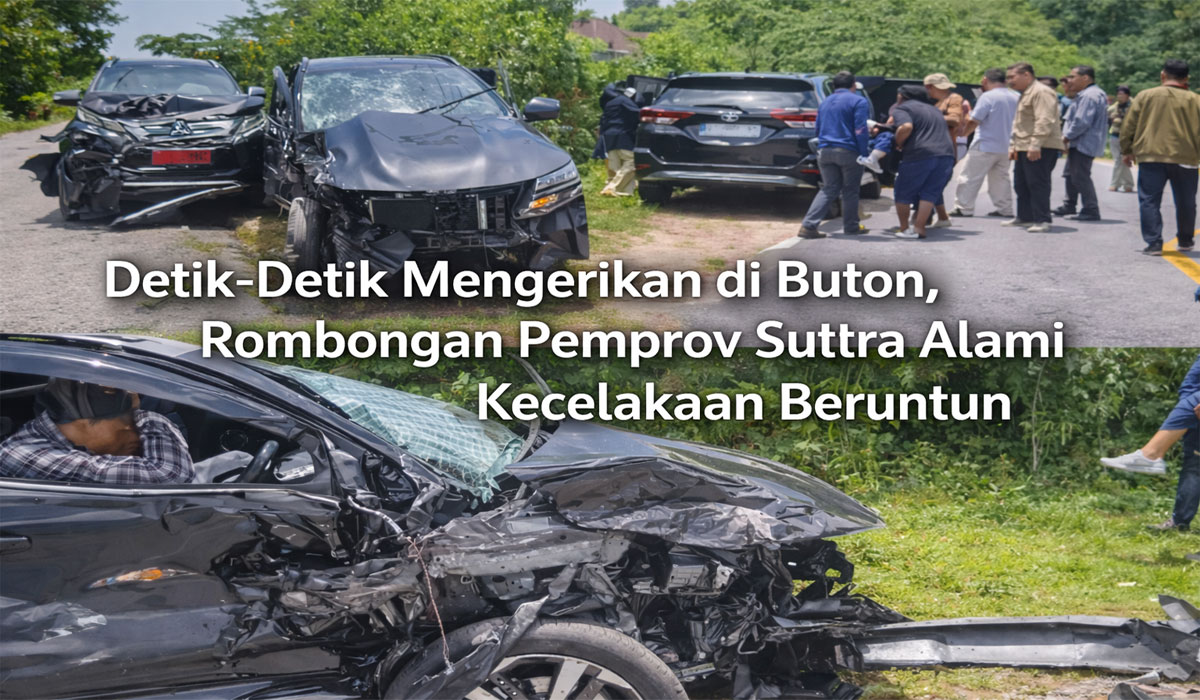 Detik-Detik Mengerikan di Buton, Rombongan Pemprov Sultra Alami Kecelakaan Beruntun